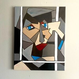 Original Cubism Abstract Abstract Art 16x20